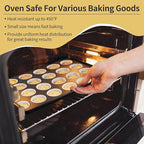 TeamFar Mini Muffin Pan, 24-Cup Non-Stick Carbon Steel Cupcake Tray Tin for Baking, Small Cup Cake Bakeware for Bite-Sized Cheesecake Tart Quiches, Even Baking & Effortless Release & Easy Clean