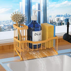 Maifan Sink Caddy Sponge Holder for Kitchen with Brush Holder and Stainless Steel Self Drain Tray, Rustproof Kitchen Sink Organizer for Sponge, Soap Dispenser Storage Accessories