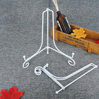 LIONWEI LIONWELI 8 Inch White Iron Plate Stand Holder Easel Display Stand for Plate?Picture?Photo and More,3 pcs.