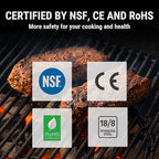 TempPro TP19H Waterproof Digital Meat Thermometer with Ambidextrous Backlit and Motion Sensing Cooking Food Thermometer for BBQ Grill Smoker Oil Fry Candy Thermometer (Previously ThermoPro)