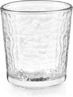 Libbey Yucatan Tumbler and Rock Drinking Glasses Set, Textured 16 Piece Glassware Set, All Purpose Glass Cups for Events and Everyday Use