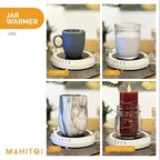 Durable Heavy Portable Large Warmer Safe Plate for Candle Jar & Mug Warmer, Dark Blue Pack