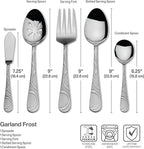 Pfaltzgraff Garland Frost 53-Piece Stainless Steel Flatware Serving Utensil Set and Steak Knives, Service for 8 (Pack of 2)