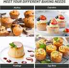 Socisen 2 Packs 12 Cups Silicone Muffin Pan with Metal Reinforced Frame Regular Size Cupcake Tray Egg Mold Wedding Day Engaged Engagement Hostess Couple Newly Wed House Christmas Married Unique Gift
