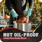 KITCHEN PERFECTION S Silicone Smoker Oven Gloves -Extreme Heat Resistant BBQ Gloves -Handle Hot Food Right on Your Grill Fryer Pit|Waterproof Oven Mitts |Superior Value Set+3 Bonuses