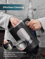 INTASTING Electric Tea Kettle, Electric Kettle with Tea Infuser, ±1℉ Knob Temperature Control, BPA-Free Glass, 1200W Fast Heating, Easy to Clean, 1 Liter (Wood)
