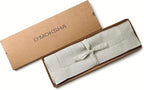 D'Moksha Homes Silver Grey Linen Cloth Placemats Set of 4-100% Pure Linen Hemstitch Placemats 14 x 19 Inch - Classic Hemstitch Table Place Mats for Winter - Handcrafted and Machine Washable