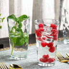 Melrose Glass Drinkware Set, 24 Pieces, Includes Cooler, DOF, Juice and Shot Glasses