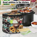 Highland Cow Electric Pressure Cooker Insulation Bag Effective Aztec Insulation Electric Cooker Storage Handbag for Housewarming,