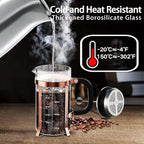 YMMIND Standard Universal Design 34 oz French Press Replacement Glass Beaker, Fits Most Brands French Press Coffee Makers (1Quart / 1000ml / 5-6 Cup) Coffee Press Borosilicate Glass Water Bottle