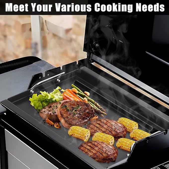 SafBbcue Full Size Griddle Inserts for Nexgrill 720-0896 720-0896B 720-0896C 720-0896E 720-0896CP 720-0898 720-0898A Flat Top Griddle for Homedepot Nexgrill 730-0898 730-0898A, Carbon Steel