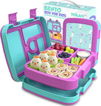 YOLAY Bento Box for Kids Lunch Box Leak-Proof, 5-Compartment Lunch Box Kids for Ages 3-10, Durable with Anti-Slip Base, Suitable for Schools, Outdoor and Travel (Mermaid) (Unicorn)