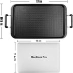 Vayepro Stove Top Flat Griddle, 17 Inch 2 Burner Griddle Pan for Stove Top Grill, Aluminum Pancake pan, Non-Stick Charcoal Grill For Outdoor/Camping