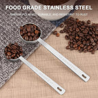 Safring Coffee Scoop Set, Tablespoon Scoop 2 Pc Set (1 Tbsp & 2 Tbsp), Stainless Steel Measuring Spoons for Ground Coffee with Long Handles, for Tea, Sugar, or Flour