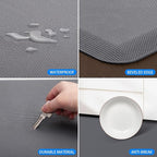 HappyTrends Kitchen Mat Cushioned Anti-Fatigue Rug Non-Slip Kitchen Rugs Stain Resistant Ergonomic Comfort Mat for Floor, Office, Sink, Laundry (17.3"x 39", Grey)