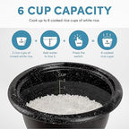 AROMA® 6-Cup (Cooked) / 1.5Qt. Bonded Granite® Rice & Grain Cooker, ARC-863NG