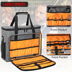 Bartender Bag, Bartender Kit Travel Bag for Cocktail Shaker Set, Portable Carrying Case with Compartments for Wine Bottles, for Travel Home Indoor Outdoor Party(Bag Without Tools)
