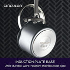 Circulon A1 Series w/ScratchDefense Nonstick Induction Straining 2qt SaucePan with Lid, Induction Cookware, 2-Quart Sauce Pan with Lid, Graphite