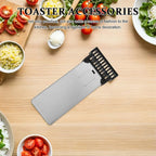 Garneck Heat-resistant Metal Crumb Tray Replacement with Plastic Handle for Bread Maker and Toaster Oven Removable Fit Crumb Collector for Easy Cleaning and Kitchen Use