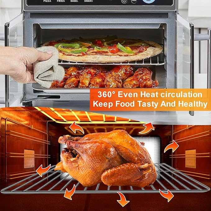 Countertop Toaster Oven Wire Rack for BLACK+DECKER Crisp 'N Bake Air Fryer Toaster Oven, 12.4×12.2 IN Stainless Steel Food Grade Toaster Oven Accessories Replacement Parts, Dishwasher Safe