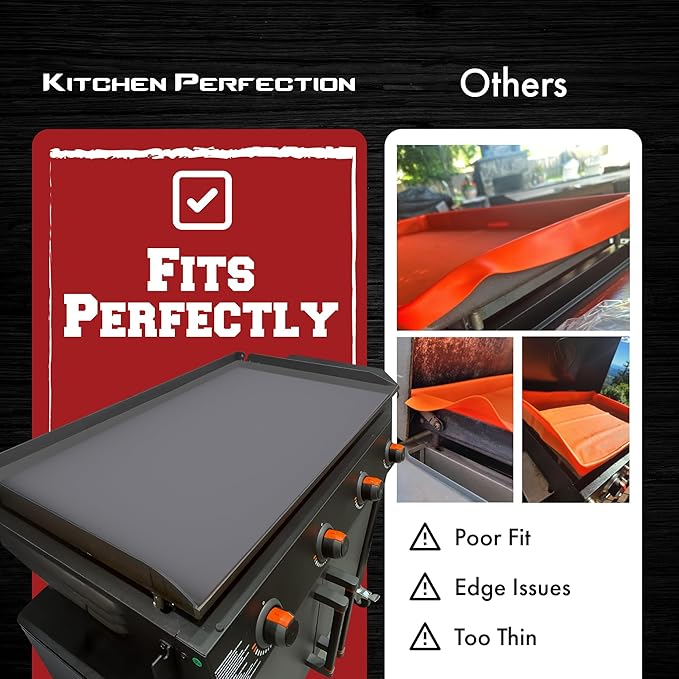 Kitchen perfection 22" Premium Silicone Griddle Cover Mat for Blackstone Griddle 22 Inch - Hermetic Protection from Rust & Debris All Year, Fits All Blackstone 22 Inch Models - Food Grade Silicone