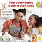 Baketivity Bunny Bum Cake - Kids Baking Kit with Premeasured Ingredients, Step-by-Step Instructions, STEM Lessons - Cake and Cupcake Decorating Kit for Kids - Cooking and Baking Kit - Best Easter Gift