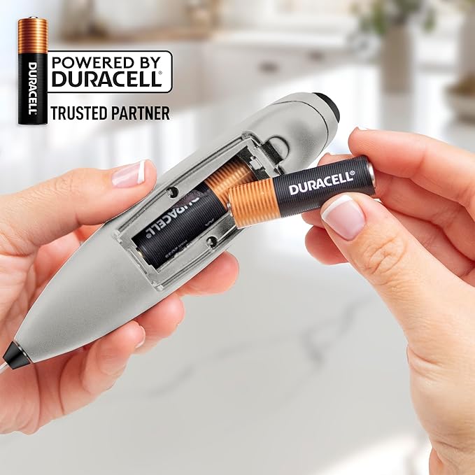 Zulay Kitchen Powerful Milk Frother Wand With 4 AA Duracell Batteries - Ultra Fast Handheld Drink Mixer - Electric Whisk Foam Maker for Coffee, Lattes, Cappuccino, Matcha & Creamer - Gray & Black