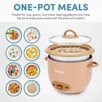 AROMA® 6-Cup (Cooked) One-Touch Pot Style Rice Cooker with CoreCoat™ PFAS-Free Nonstick Ceramic Surface (1.5 Quarts)