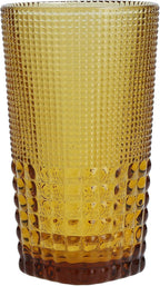 Fortessa Malcolm Double Old Fashioned Cocktail Glass 6 Pack, 11.5-Ounce, Amber