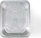 Glad Disposable Half Size Aluminum Steam Pans, Deep Heavy Duty Foil Pans for Steaming, Baking, Roasting, Meal Prep, Catering & Freezer Storage, 12.5 x 10.25 x 2.5 Inch, 2 Count - 2 Pack