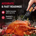 TempPro TP19H Waterproof Digital Meat Thermometer with Ambidextrous Backlit and Motion Sensing Cooking Food Thermometer for BBQ Grill Smoker Oil Fry Candy Thermometer (Previously ThermoPro)