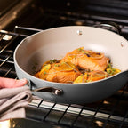 Tramontina All-in-One Plus Pan Set, 5-Quart Ceramic Non Stick Cooking Pan with Lid, Steamer Insert, Bamboo Utensil and Trivet, Gray