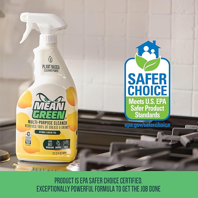 Mean Green Non-Concentrated Ready-to-Use Multi-Purpose Cleaner, Citrus & Green Tea, 32 Ounce