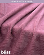 Bliss Faille Travel Pillow Blanket - 2-in-1 Lightweight Compact Airplane Camp Pillow and Blanket Set for Travelling, Size One Size, Mauve