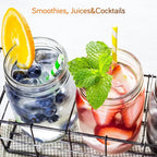 Showvigor 2-Pack 16oz Mason Jars with Labels - Regular Mouth Glass Jars with Airtight Lids & 2 Write-On Labels - for Canning, Overnight Oats, Meal Prep, Jam, Salad Dressing