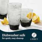 Libbey Classic Rocks and Tumbler Glass Cups Set, Elegant Mixed Drink Glasses Set with Modern Clean Lines, Dishwasher Safe Drinkware Set of 16