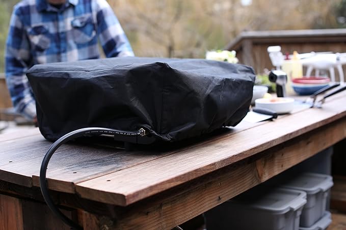 Cuisinart Gourmet Two Burner Gas Griddle Cover and Tote, Black