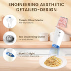 Rechargeable Electric Salt And Pepper Grinder Set, Automatic Gravity Electric Salt And Pepper Grinder Set, Adjustable Roughness, Led Light, 2 Pack, (Black+White)