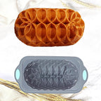 4 Piece Silicone Loaf Pan for Baking Bread, Non-Stick Kitchen Oven Bread Pan, Perfect for Banana Bread, Sandwich Bread, Pound Cake and Meatloaf, 4 Cups, Grey