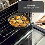 T-Fal Ultimate Hard Anodized 12-Piece Ceramic Nonstick Cookware Set, Oven Safe Up to 400°F, Ceramic Pots and Pans Set, Frying Pans, Saucepan, Stockpot, Cooking Utensils, Stone