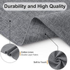 Homaxy Cloths Placemats for Dining Table Set of 8, Heat Resistant Washable Cotton Linen Blend Table Mats, Easy to Clean Place Mats for Indoor Outdoor Party Kitchen Decoration, 13" x 19", Dark Grey
