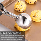 Large Cookie Scoop 4 Tbsp, Professional Stainless Steel Ice Cream Scoop 60mm, Cupcake Scoop Muffin Scoop for Baking, Good Soft Grips, Quick Trigger Release, 60ml (4 Tablespoon)