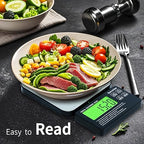 Food Scale, 2024 Newly Split Designed 33lb Digital Kitchen Scale with 7 Units Tare Function & LCD Display,1g Precise Graduation Food Scale Weight for Baking/Cooking/Dieting/Meal Prep (Silver)
