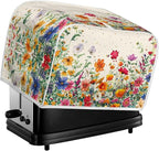 JEOCODY Flower Toaster Oven Cover - Quilted, Fits Most 4 Slice Toasters & Microwaves, Women's Gift