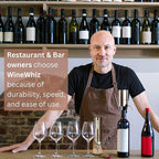 Electric Wine Aerator & Opener Set by WineWhiz with Case and Accessories (Rechargeable Stainless Steel Corkscrew, Dispenser, Foil Cutter Tool, Stopper), Ideal Gift for Housewarming