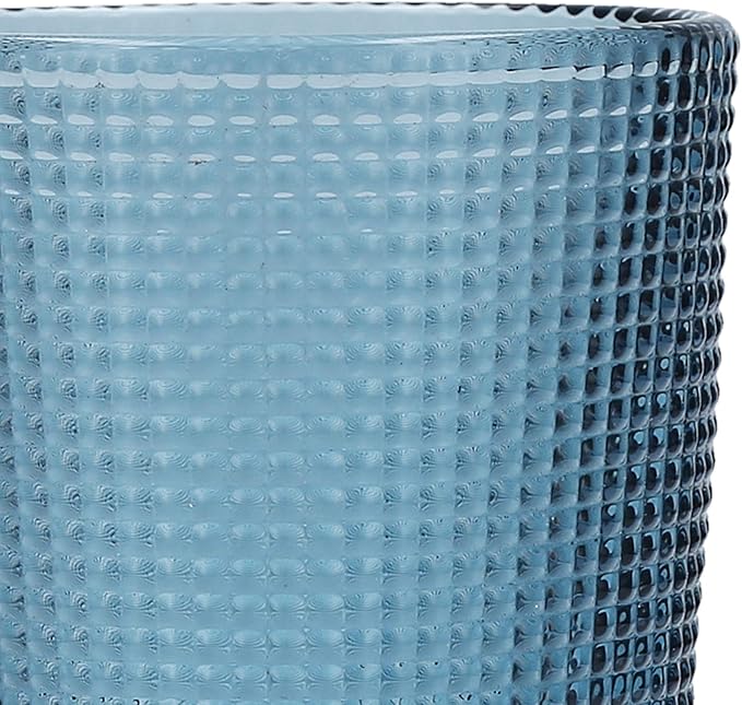 Fortessa Malcolm Double Old Fashioned Cocktail Glass 6 Pack, 11.5-Ounce, Cornflower Blue