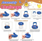 20oz Insulated Vacuum Food Jar with Buckle Lid,Soup Thermo for Hot Food Kids,Wide Mouth Leakproof Stainless Steel Lunch Container with Spoon-Blue