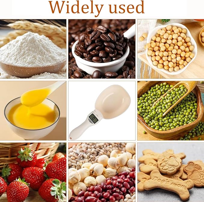 Digital Measuring Spoon, Electronic Measuring Spoon with LCD Screen, 800g / 0.1g High Precision Food Measuring Scoop Scale with Measuring Spoons for Food, Coffee,Spices, Dog Cat Food (1PCS)