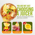 Zulay Kitchen Metal 2-in-1 Lemon Squeezer - Sturdy Max Extraction Hand Juicer Lemon Squeezer Gets Every Last Drop - Easy to Clean Manual Citrus Juicer - Easy-Use Lemon Juicer Squeezer - Red/Yellow