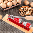 UKCOCO Mechanical Walnut Nutcracker Tool Multi-function Walnut Opener Plier with Red Handle Household Nut Shell Opener and Nuts Kitchen Specialty Gadget for Easy Shell Breaking
